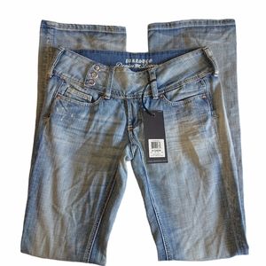 Parasuco Cheri low rise flared distressed jeans